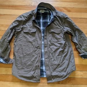 Men's LL Bean Flannel Lined Hurricane Shirt size medium